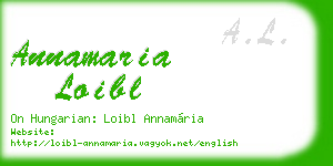 annamaria loibl business card